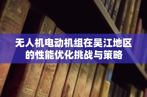 无人机电动机组在吴江地区的性能优化挑战与策略